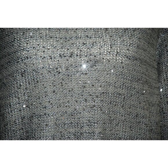Time And Tru Ladies XL 16 18 Gray Sequin Sweater Adorable Detailed Back Winter P - Picture 3 of 9